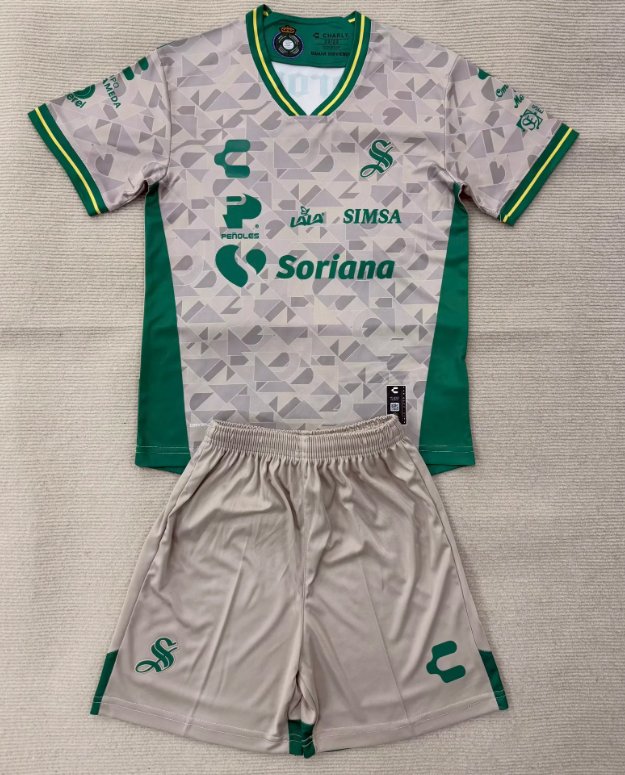 Kids-Santos Laguna 25/26 Away Grey Soccer Jersey